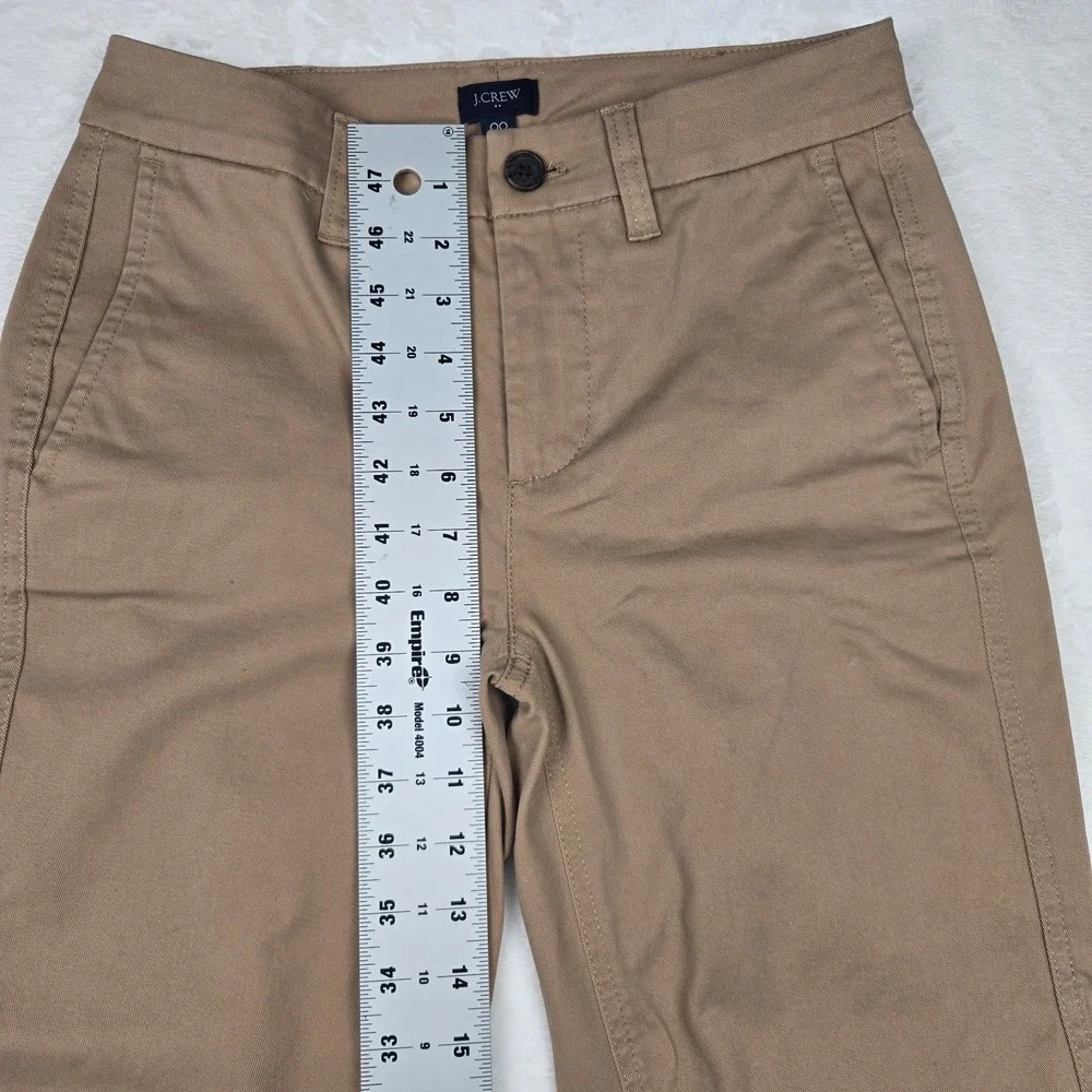 J.Crew Women's High Rise Girlfriend Chino Pants Camel Tan AD156 Size‎ 00 NWT - Picture 10 of 13